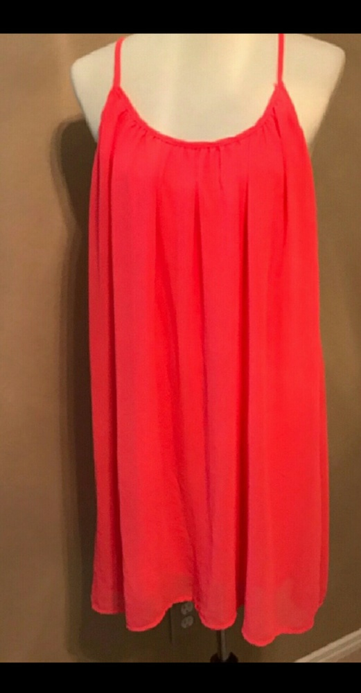 Coral swing dress cover up 0X